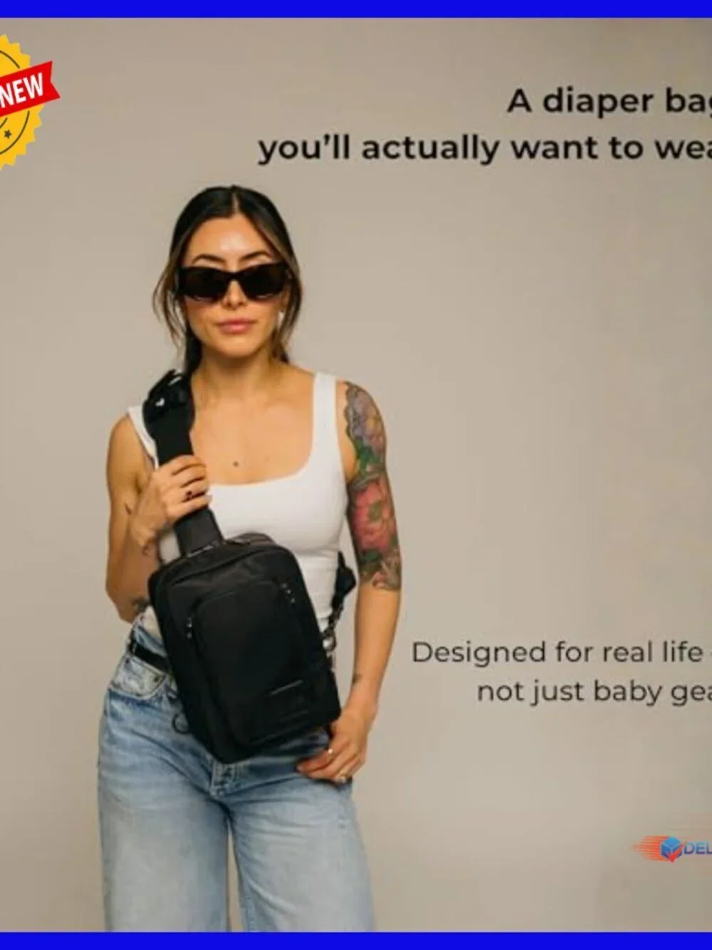 Toddler Carrier Bag with Built-in Storage, Compact Travel Diaper Bag